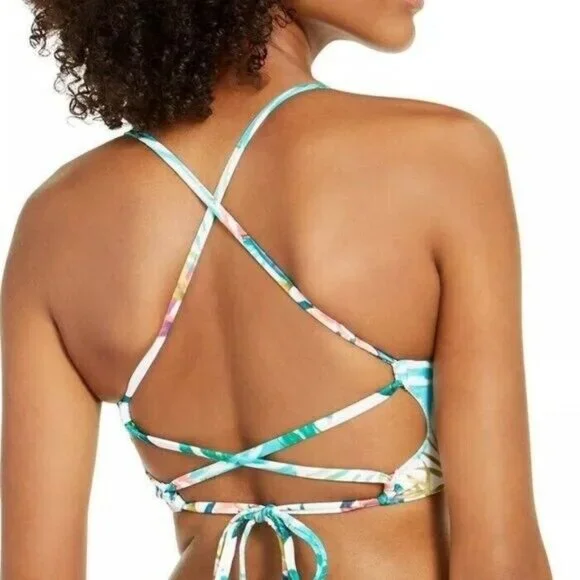 Sundazed Women's Hot Tropics Printed Jenna swim Bra. 34 D - Picture 2 of 10